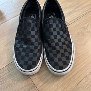 Vans black on black checkered